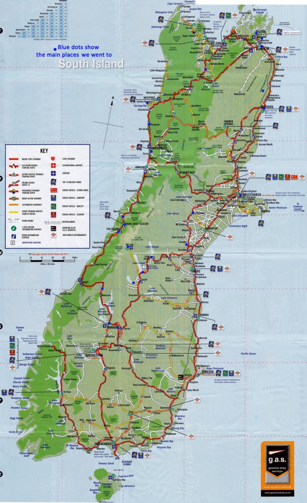 New Zealand map_south